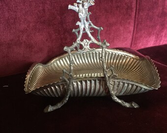 English Country Victorian Silverplated Faux Bamboo Napkin Holder