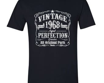 50th Birthday Gift, Vintage 1968 Shirt, 50 Birthday Gift, 1968 Birthday Tshirt, Birthday Shirts for Men, 50th Birthday Ideas, BLACK 1968