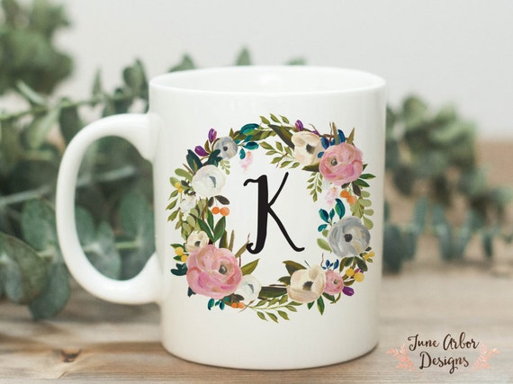 Initial Coffee Mug Monogram Coffee Mug 11 or 15 oz Mug