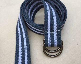 Striped Canvas Belt Natural Cotton, Men's belt,Women's belt