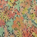 Leaves and Flowers in Autumn Colors on Black Background with Patterned White Dots Overall Wool Lightweight Kimono Fabric Japanese