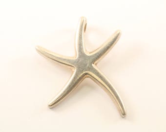 Vintage Starfish Pendant 925 Sterling Silver PD 2330