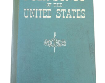 Folk Songs of the United States, 1951, California State Deparment of Education, Vintage 1950s California State Music Textbook Sheet Music