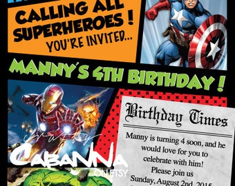 Superhero Birthday Invitation