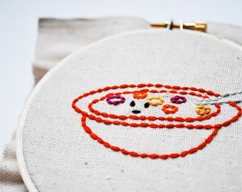 Food Friends 1 - Breakfast and Lunch Embroidery Pattern
