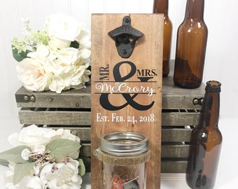 Wedding Shower Gift - Bridal Shower Gift - Wedding Gift For Couple - Shower Gift - Anniversary Gift - Gift For Couple - Beer Bottle Opener