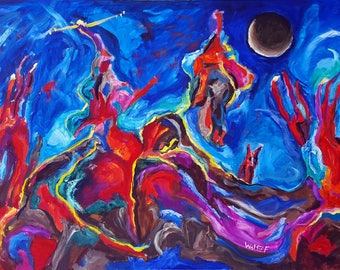 large original oil painting art wall art abstract painting canvas art