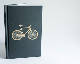BIKE Notebook, Bicycle Notebook, Unique Sketchbook, Bike Journal, Cyclist Gift, Travel Journal, Personalized Notebook, Bike Diary