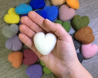 Assorted hearts 5cm-Felted heart for Newborn Photography-Felted prop-Valentines day-Stuffed heart-Needle felted heart-IT seller