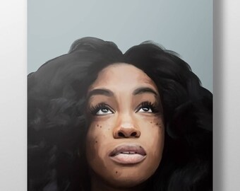 SZA art poster, modern art, hip hop art, TDE art, pop art, singer art, music poster, wall art, pop art, trendy art