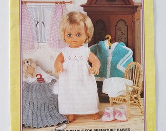 Knitting Pattern Booklet for Doll and Preemie Clothes - For 12 to 22" Dolls and Babies - Sirdar 268 "Doll's Wardrobe part 2" - 13 Designs
