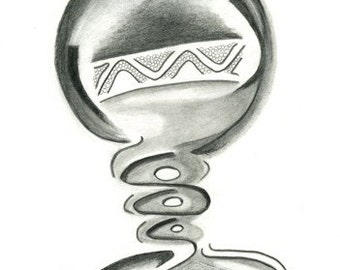 Nursery Art Print - Rattle