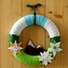 Mountain Wreath, Edelweiss Decor, Outdoors Wreath, Outdoorsman Gift Idea, Rock Climbing Gifts, Mountain Lover Gift Idea, Personalized Wreath