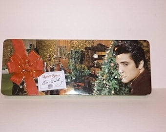 Elvis Presley Russell Stover Happy Holidays Christmas Tree Empty Tin