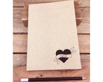 Cheese Eco Notebook, Jotter, Sketchbook, Journal A5