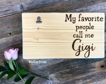 Gigi gifts, Gifts for Gigi, Grandma gift, Mothers Day gift, Custom photo frame, Personalized picture frame, Wood picture holder, Photo frame