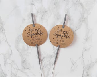 20 Let Love Sparkle | Sparkler Tags | Wedding Favors | Wedding Favor Tags | Custom Tags | Party Favor Tags