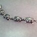 Sterling Leaf and Blossoms Link Bracelet circa 1940s