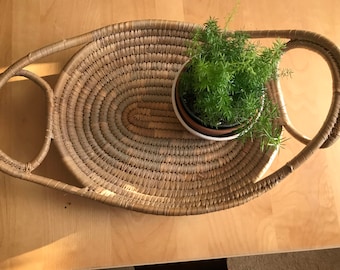 Vintage coil platter basket