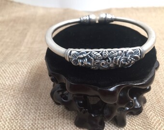 925 sterling silver Bangle floral