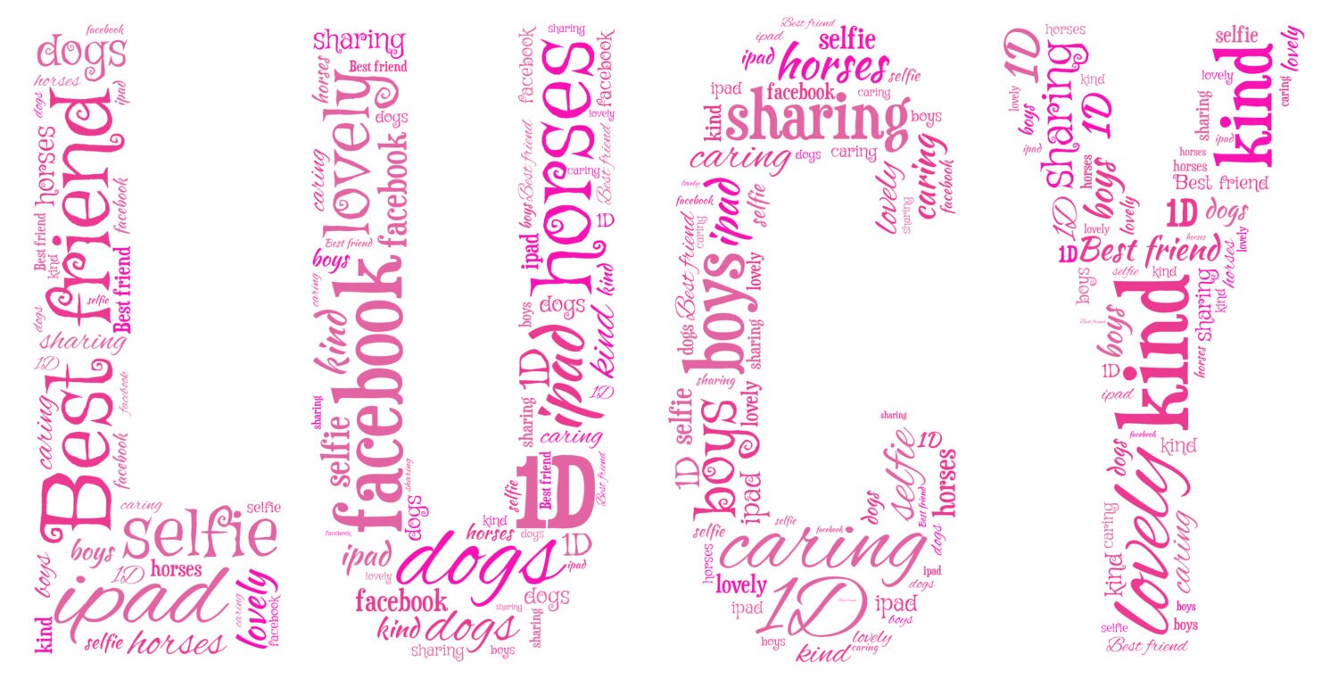 Personalised Word Art ANY Name Design A4 Print Or Digital