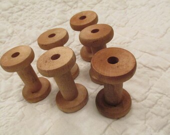 6 Wooden Craft Spools