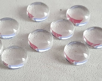 glass cabochons 10mm x 20 round domes