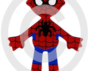 Spiderman Super Hero Scrapbook Die Cut Doll Superhero Project Life