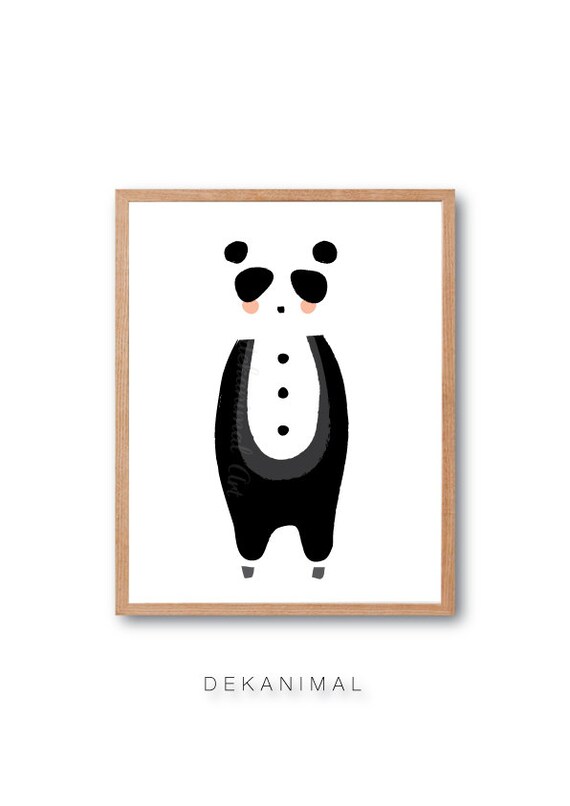 Nursery Print Baby Panda Art Print Panda Print Woodland