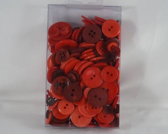 Red 4 oz. Assorted Buttons Assorted Sizes