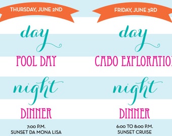 Bachelorette Party Itinerary