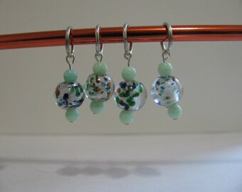 Set of 4 Glass Knitting Stitch Markers