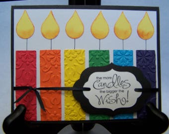 Homemade Birthday card, happy birthday card, homemade card, handmade card, candle card, stampin up card