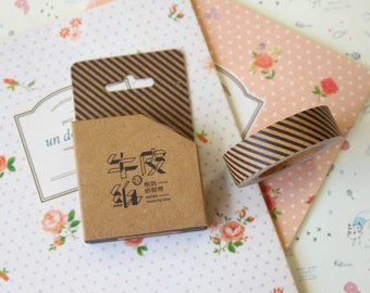 10 Miss Time Vintage Poem Tape kraft brown paper tape