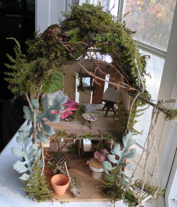 Fairy House Shim Fairy House Handcrafted by Olive Two Story