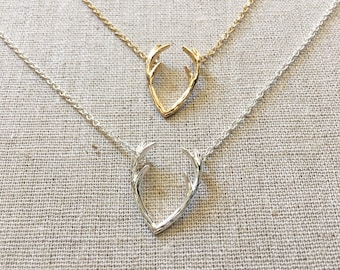 Antler Necklace, Gold Necklace, Layering Necklace,Delicate Necklace,DaintyNecklace, Birthdaygift, AnniversaryGift,BridesmaidGift,WeddingGift