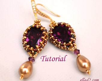 Tutorial Aurora Earrings - Beading pattern PDF Instant download