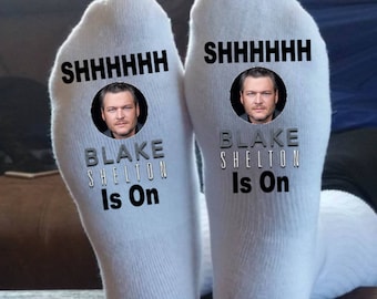 Blake Shelton, Socks, Customized, We Can Print Almost Anything On These Socks, Country, Rock, Hip Hop, You Name It,