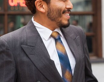 On sale Aquascutum of London/ double breasted suit/suit jacket // Wool // Tailored in Canada //1980s's/double breasted