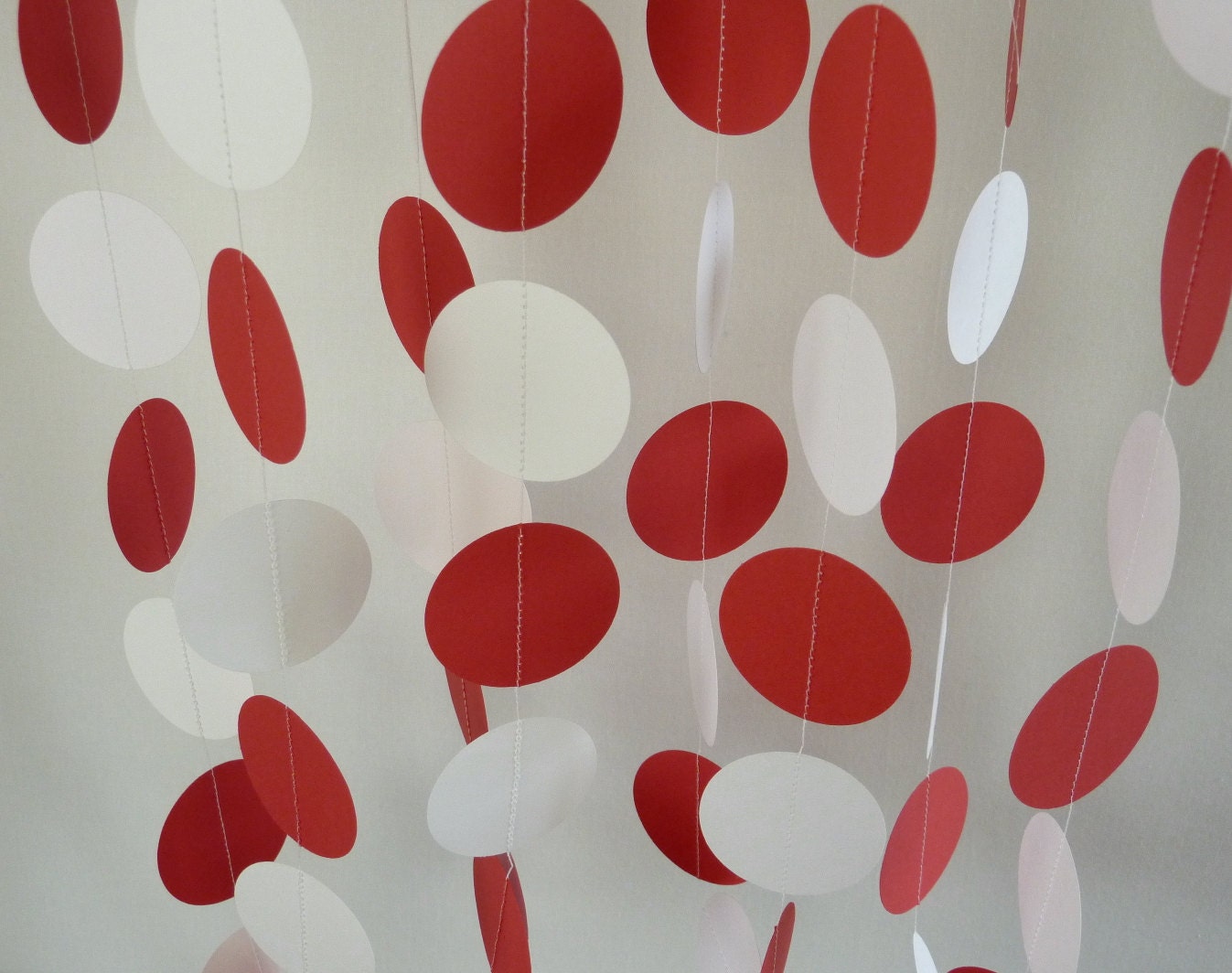  Red  and White  Paper Garland Valentine s Party  Graduation