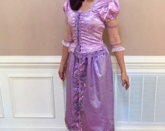 Custom Rapunzel Dress, Gown, Costume for Girls, Adult Women, or Toddlers