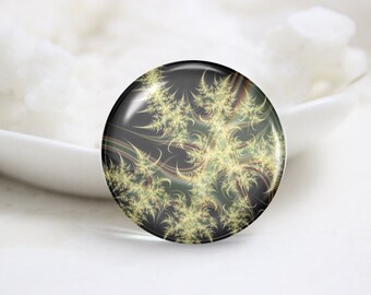 Cabochons en verre rond fait main Photo cameo housse (P3864)