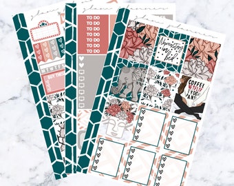 Silver Foiled Namastay in Bed Essentials Sticker Kit