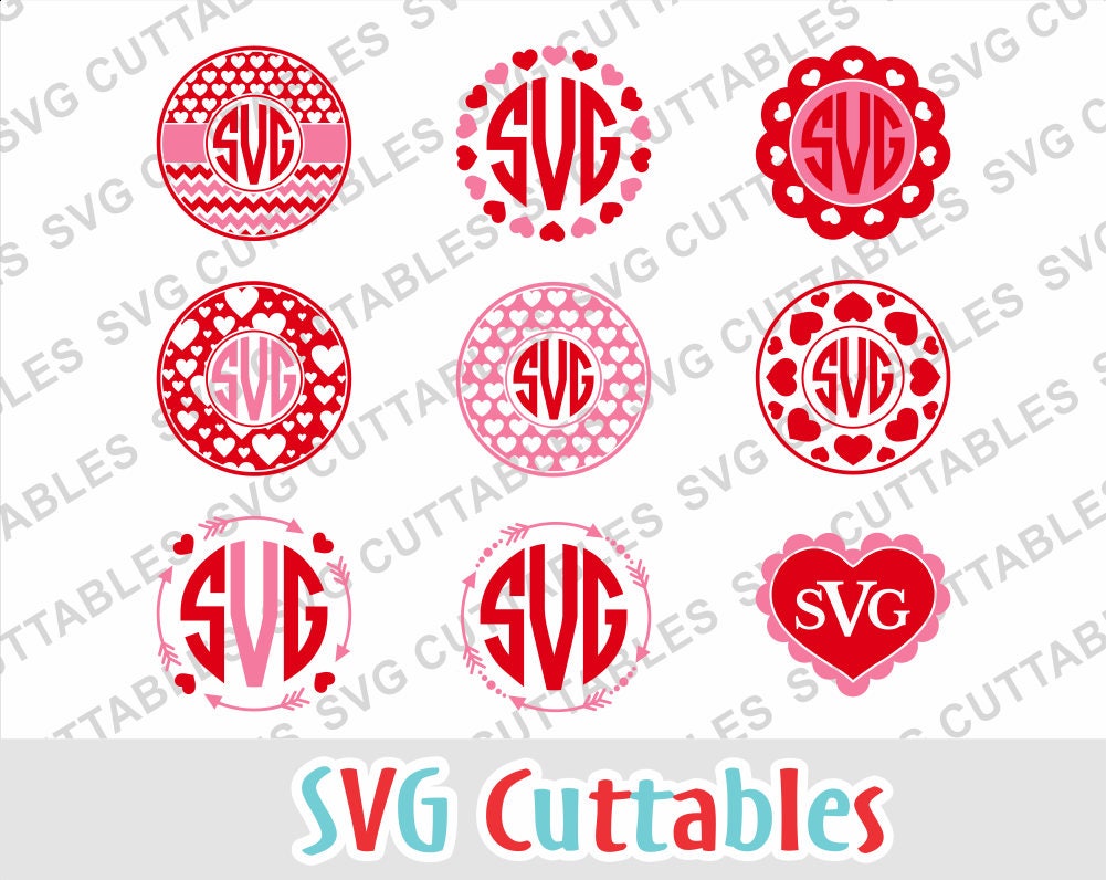 Download Valentine svg Valentines Day svg heart Monogram frame svg