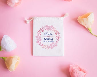 Witness pouch / maid of honor to be personalized - 5 designs to choose from
