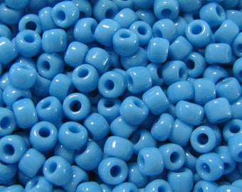 6 / 0 Opaque Light Blue Seed Beads, 10 grams Seed Beads, #5200 Japanese Seed Beads, Blue Seed Beads, Opaque Seed Beads, Item #402
