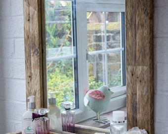 Rustic Bathroom Mirror made from reclaimed pallet wood