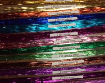 75/36 inch-100% Thai Silk Strands, 75 strands per pkg. tied to one piece of hair (bling, tinsel,shimmers,fairy hair)