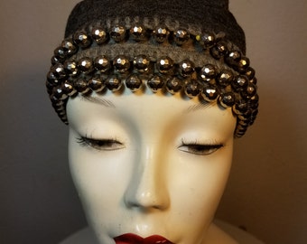 FREE SHIPPING Wool Jersey Cloche