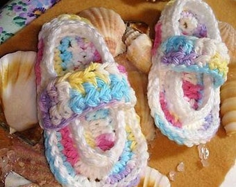 crochet baby flips flops size newborn to 12 months